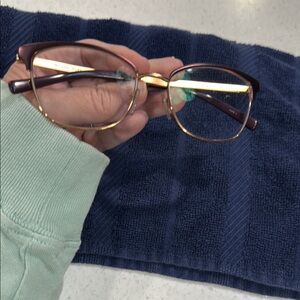 Michael Kors MK3012, cat eye, matte cordovan and rose gold glasses, 51 1…